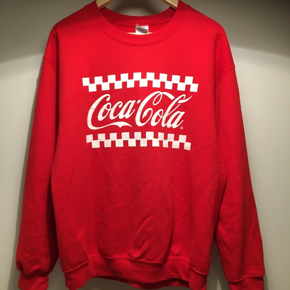 coca-cola crew neck sweatshirt
